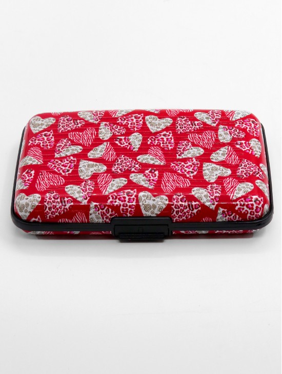 HEART PRINTS CREDIT CARD WALLET